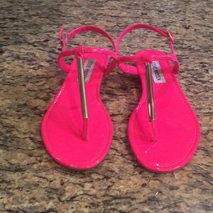 Hot pink sandals.  NWOB